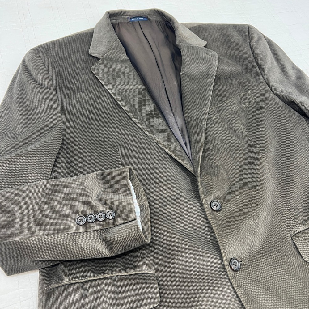 Ralph Lauren Mens 46R Corduroy Sport Coat Olive Brown Two Button 46 Regular